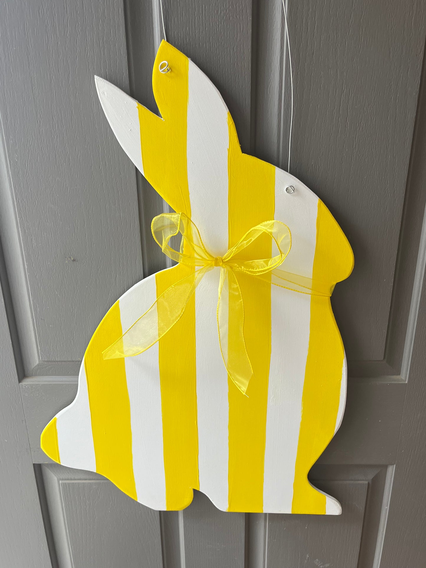 Rabbit - Yellow & White Stripe- Self Checkout at Creative Collab Collection