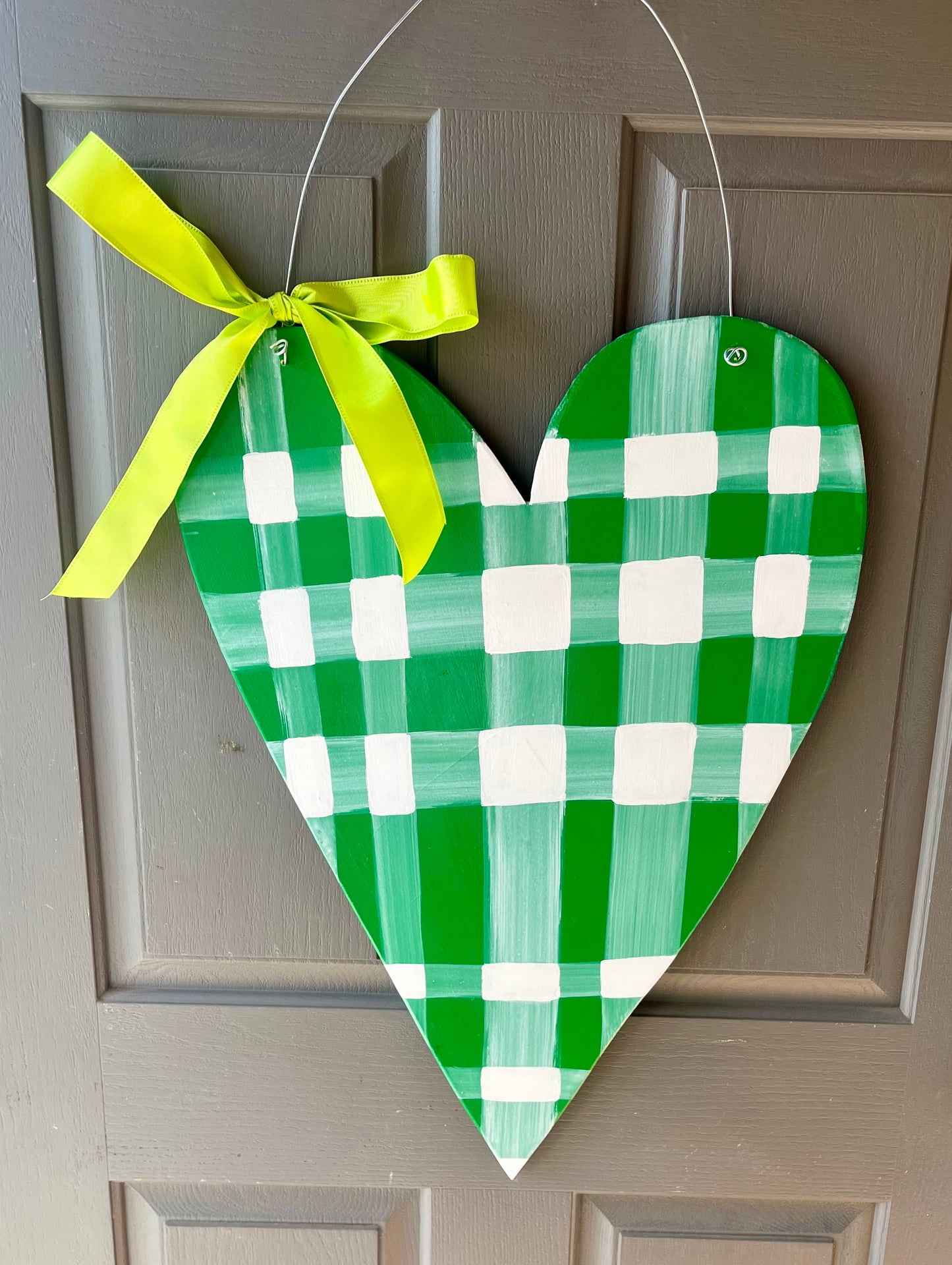 SOLD - Buffalo Check Shamrock Heart - Self Checkout at Creative Collabs
