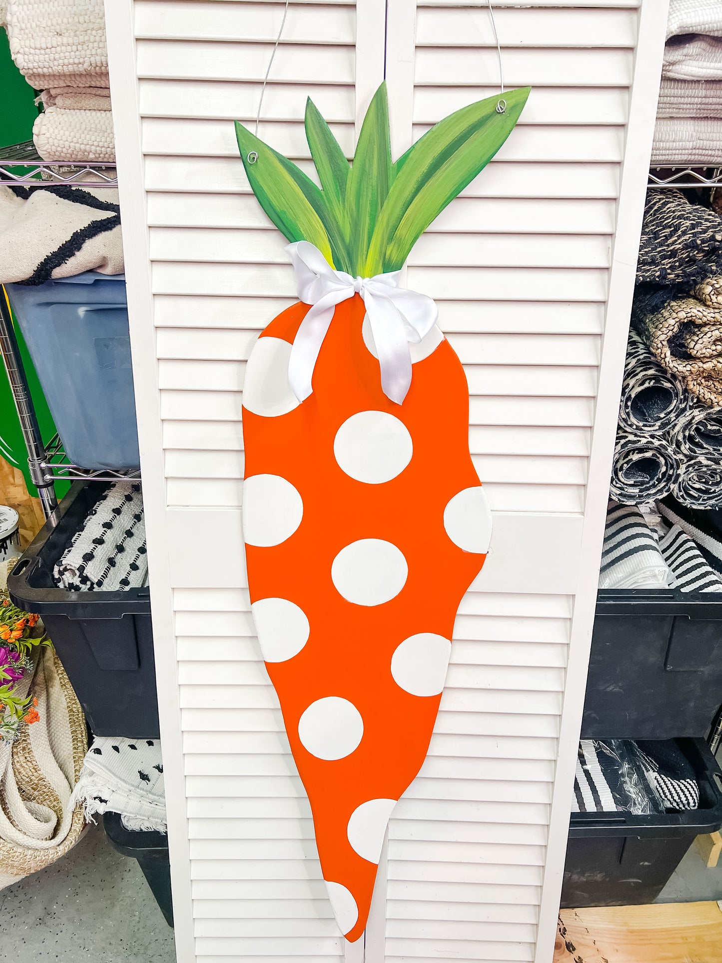 XL Carrot - w/White Dots - Self Checkout at Creative Collab Collection