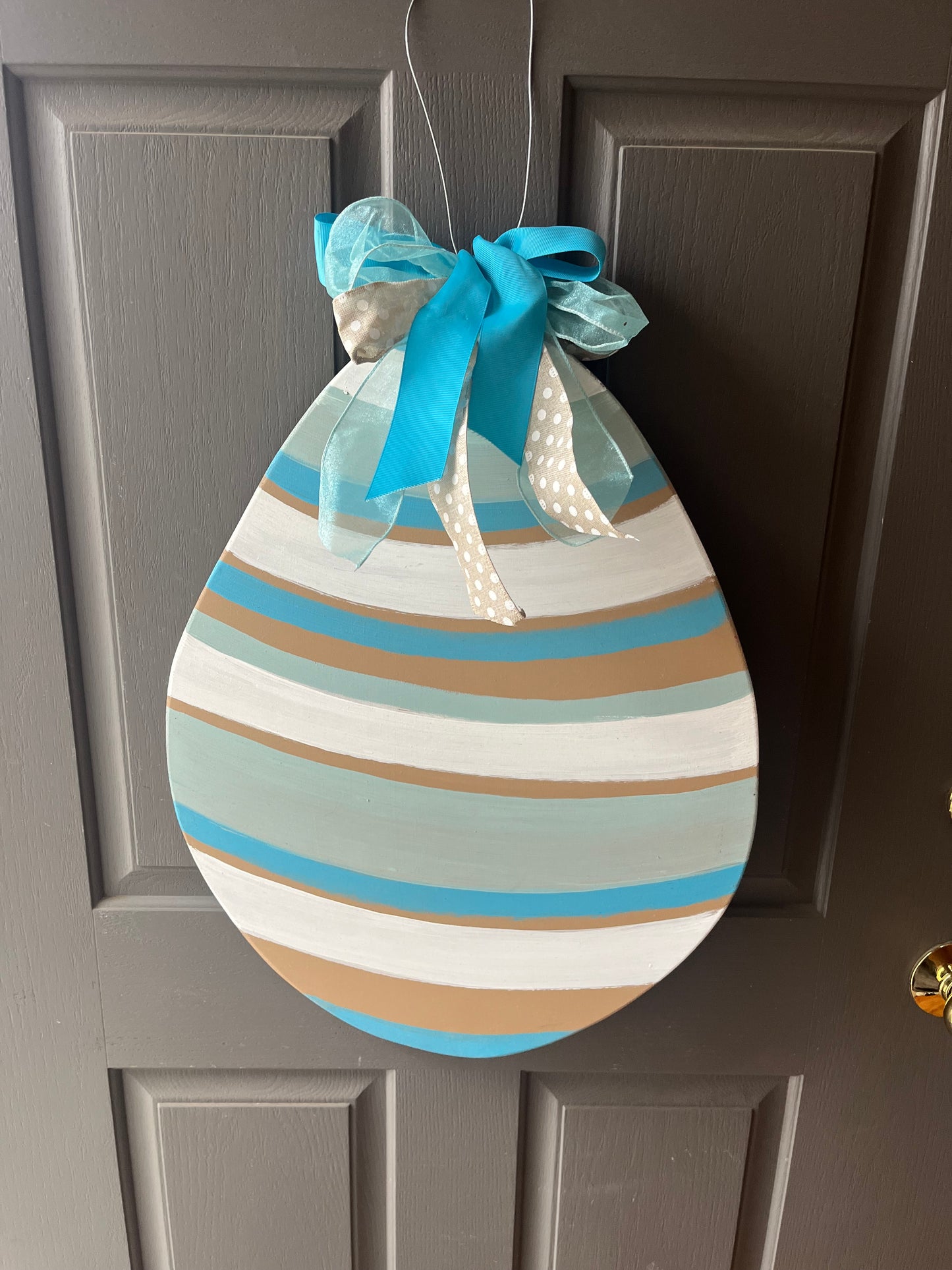 Egg - Turquoise Stripes - Self Checkout at Creative Collab Collection