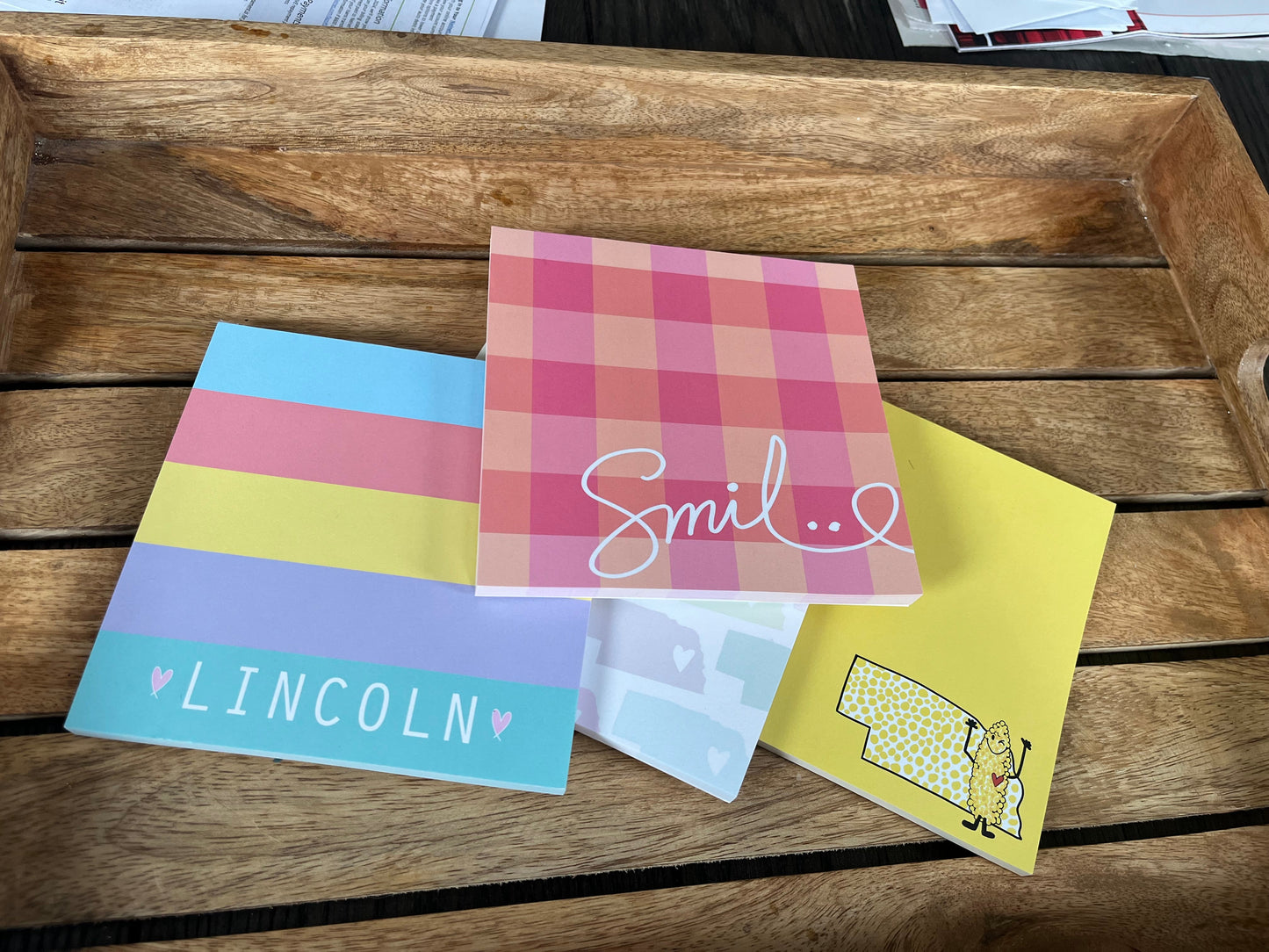 5.5X5.5 Notepad - State with Corny Guy