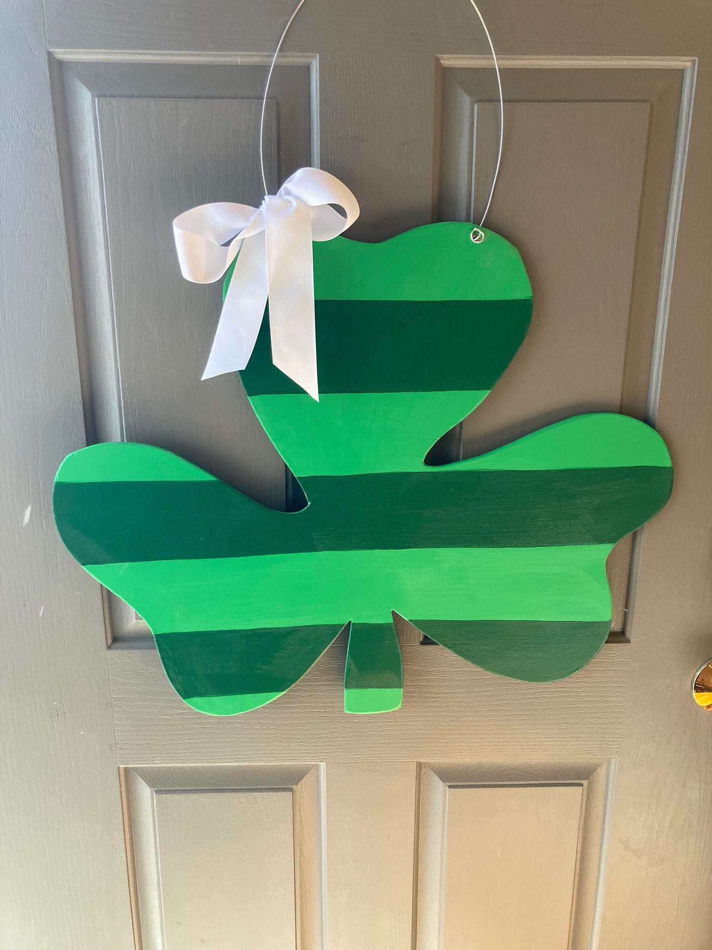 Striped Shamrock - striped green