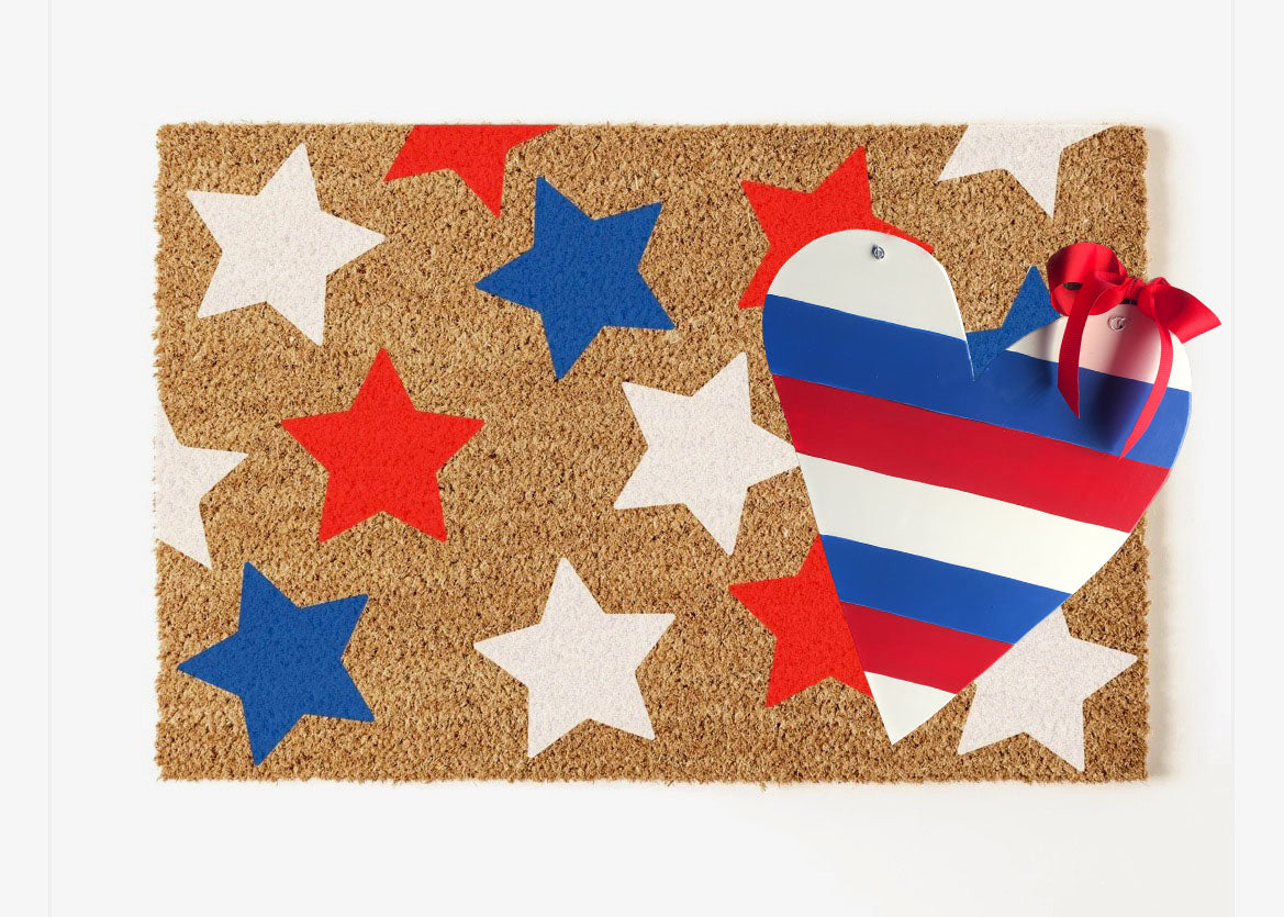 Heart-Red, White & Blue