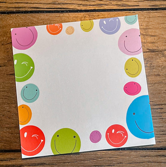 5.5X5.5 Notepad - Smiley Faces