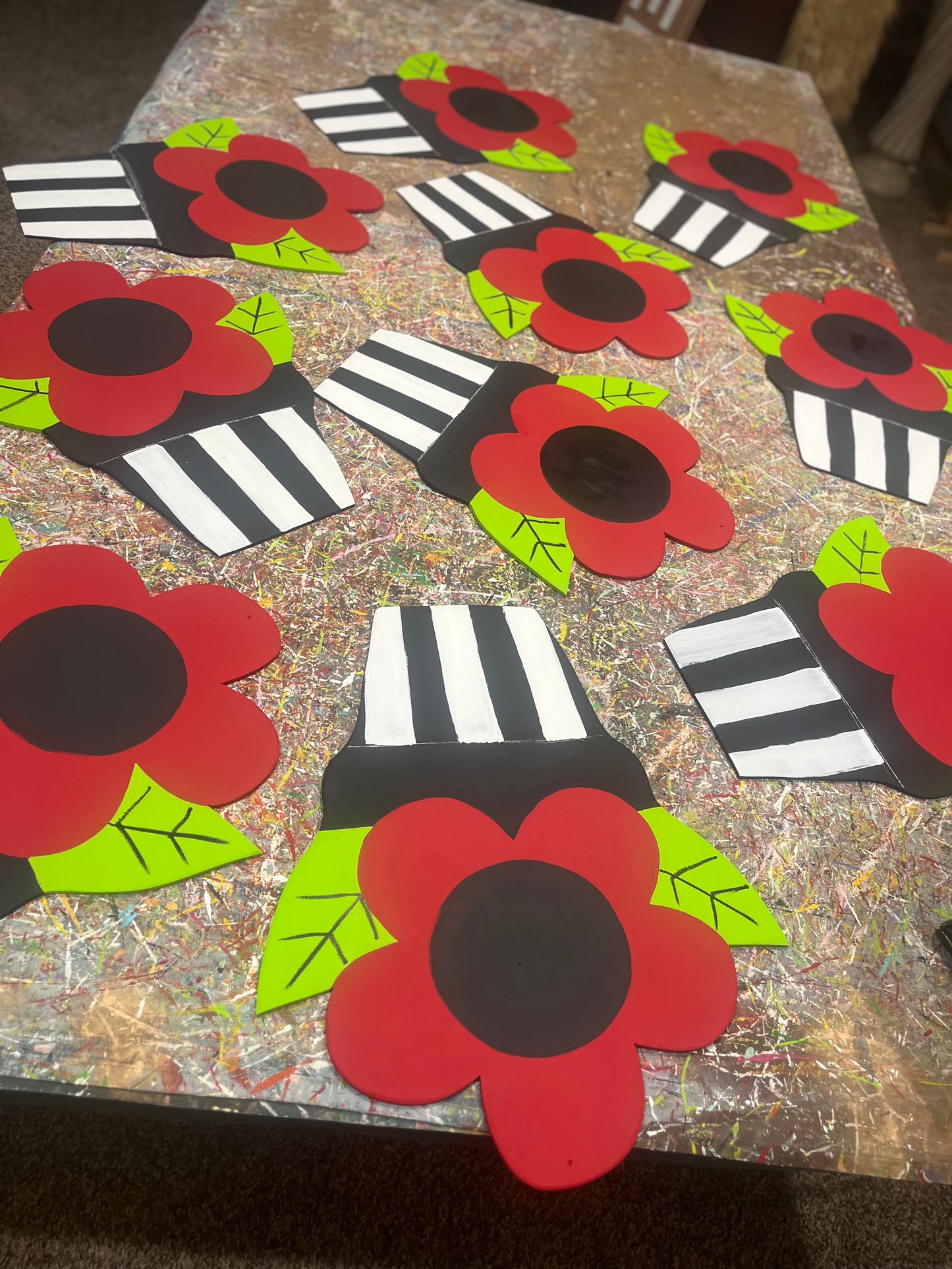 Red Flower Pot