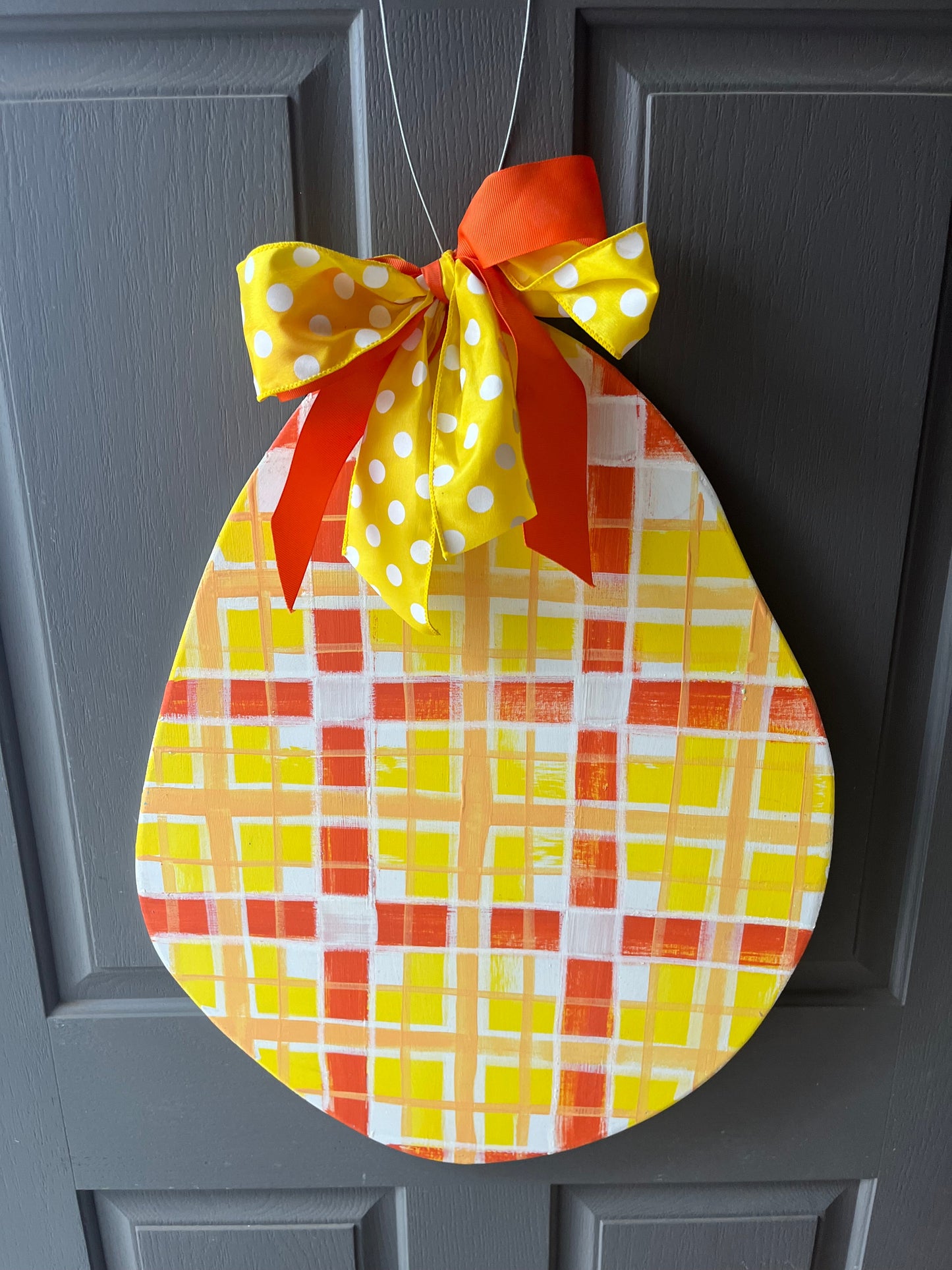 Egg - Yellow Plaid