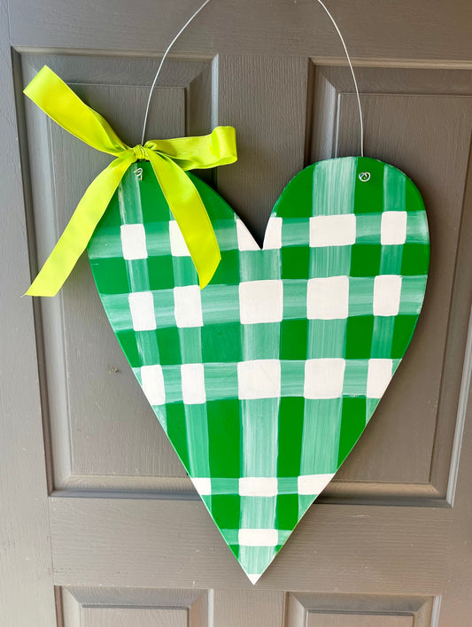 SOLD - Buffalo Check Shamrock Heart - Self Checkout at Creative Collabs