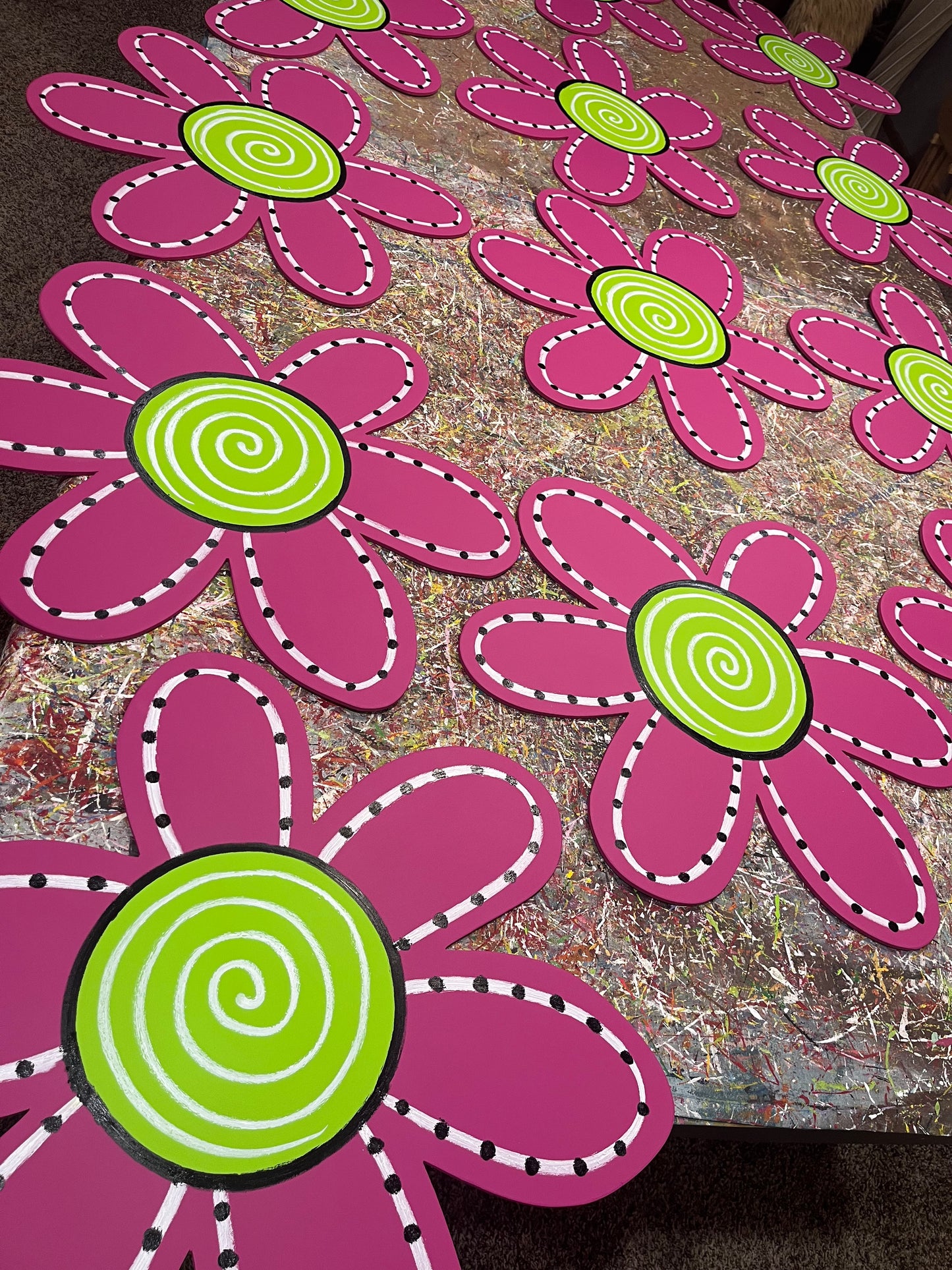 Pink/Lime Flower - Self Checkout at Creative Collab Collection