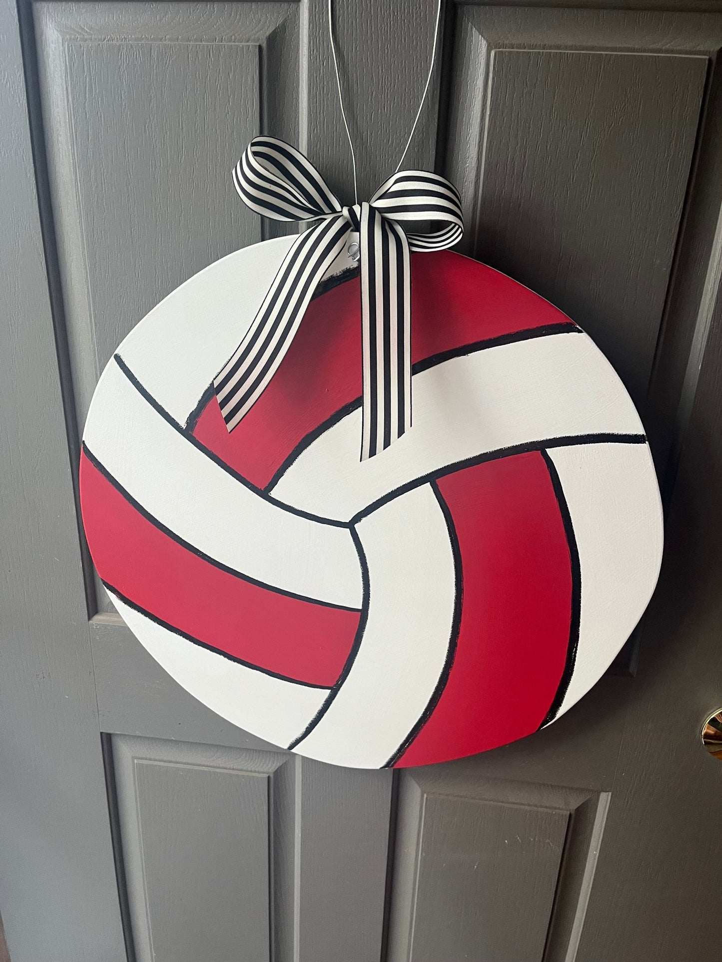 Volleyball Red, White & Black  - Self Checkout at Creative Collab Collection