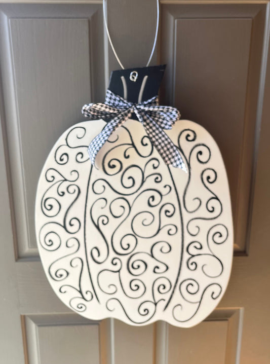 Pumpkin White w/Filagree - Self Checkout at Creative Collab Collection