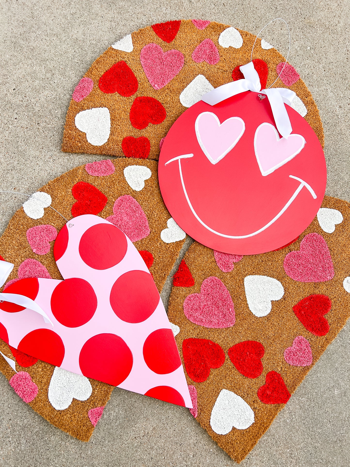 Light Pink/Red Polka Dot Heart