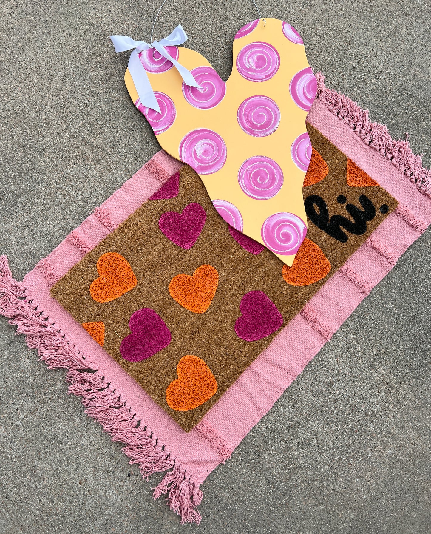 Heart-Orange/Pink Swirl