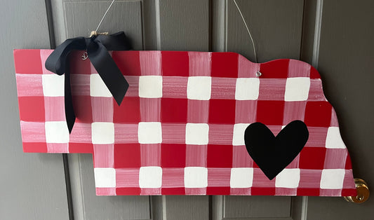 State Red and White Buffalo Plaid