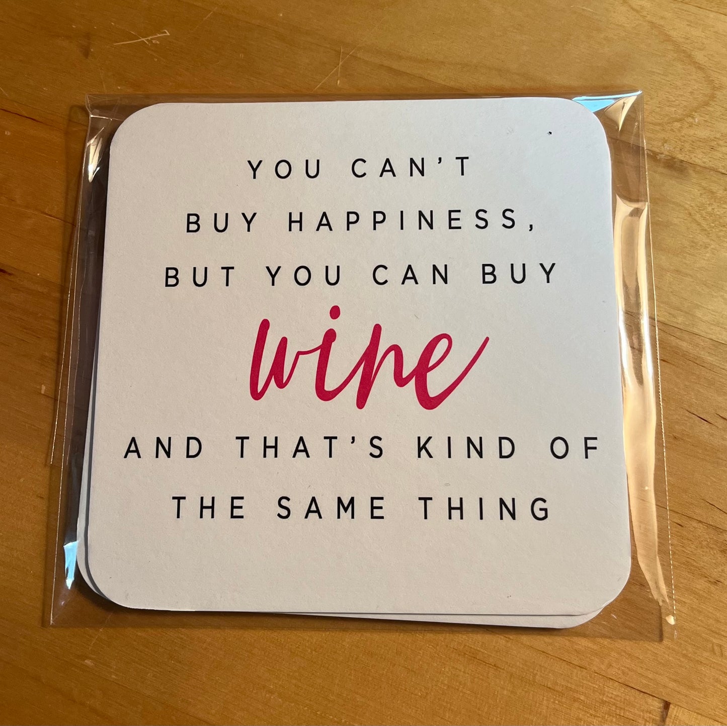 Coasters Set of 4 - Buy Wine - Self Checkout at Creative Collab Collection