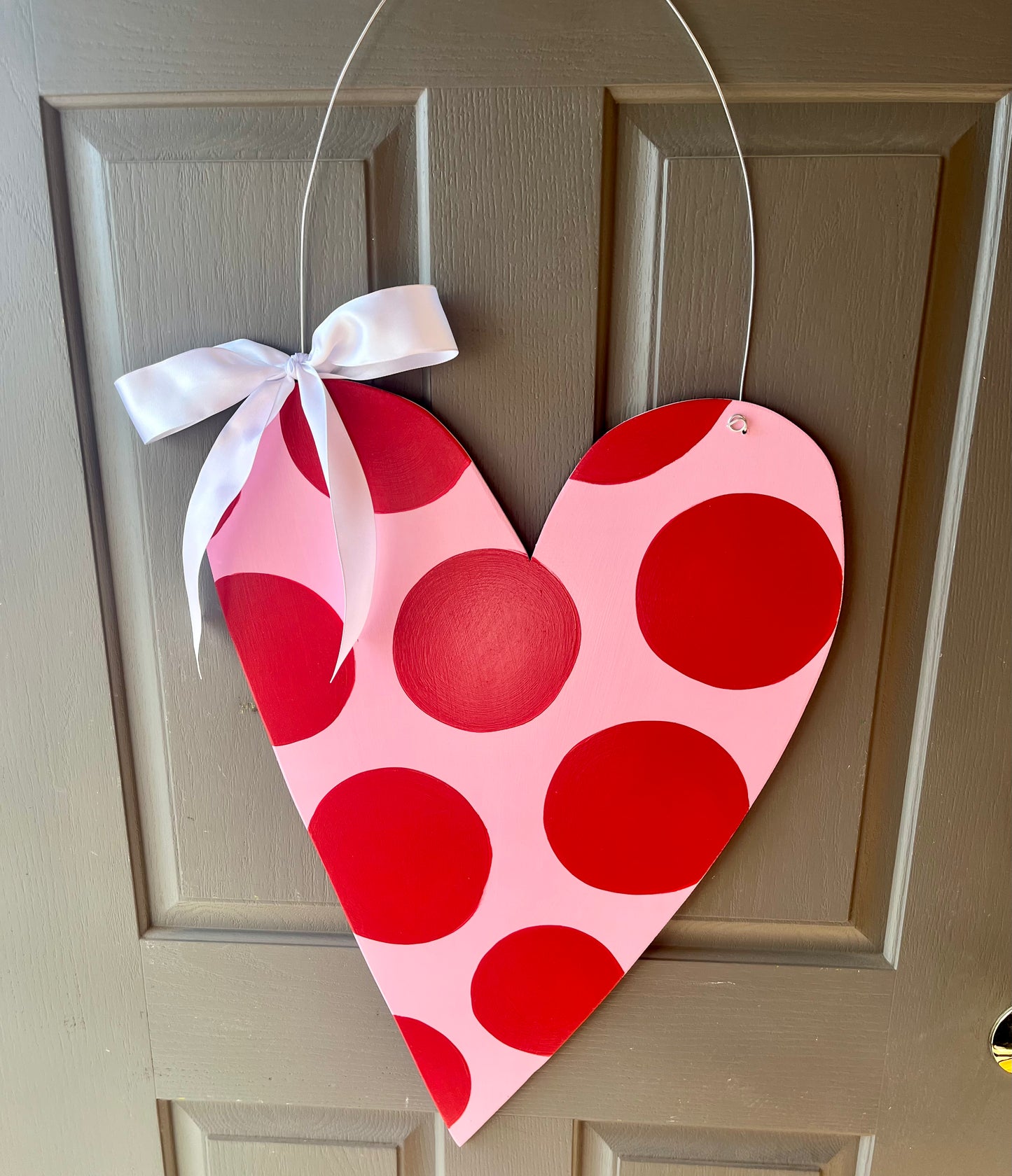 Light Pink/Red Polka Dot Heart