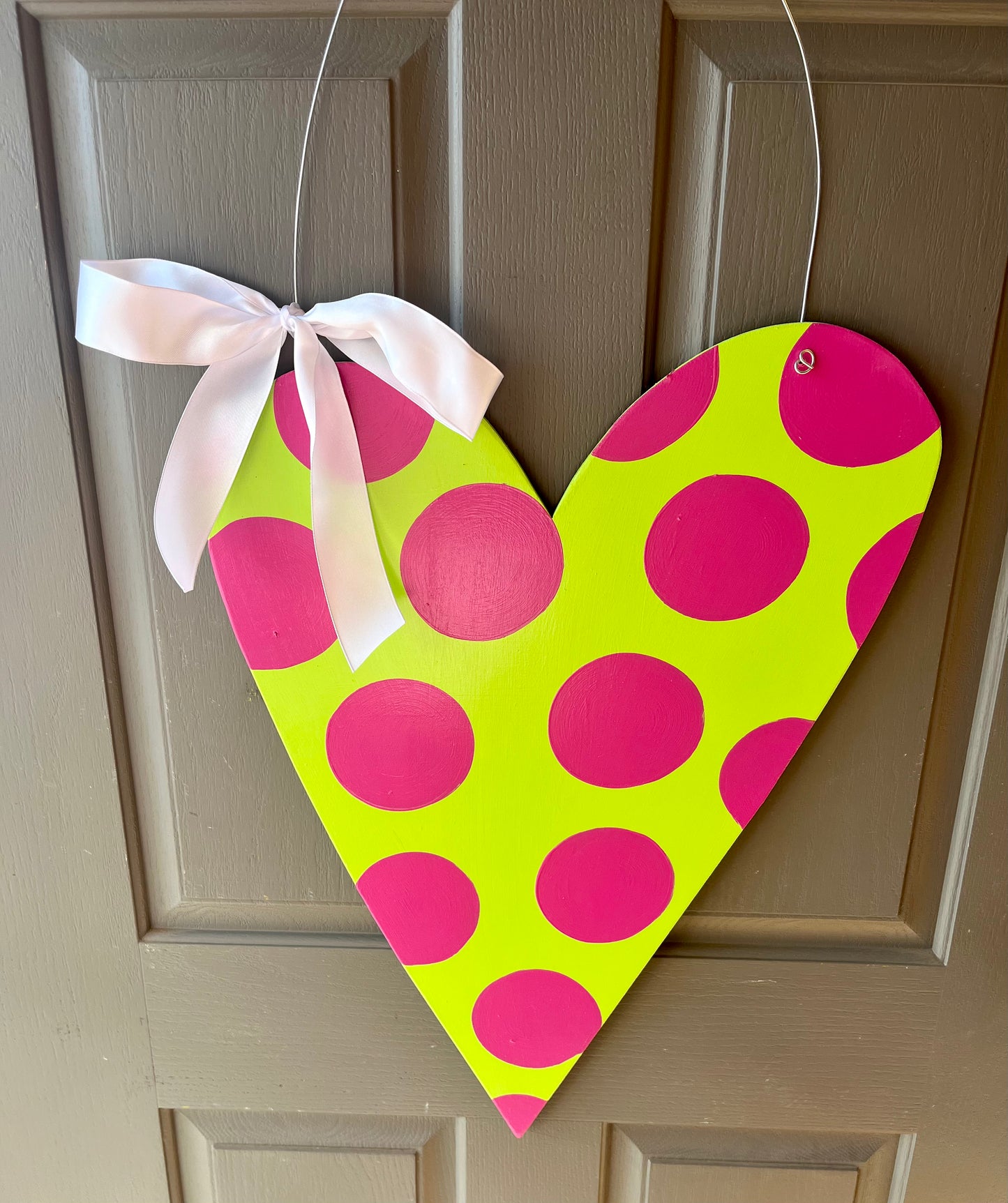 Lime/Pink Stripe Heart - Self Checkout at Creative Collab Collection