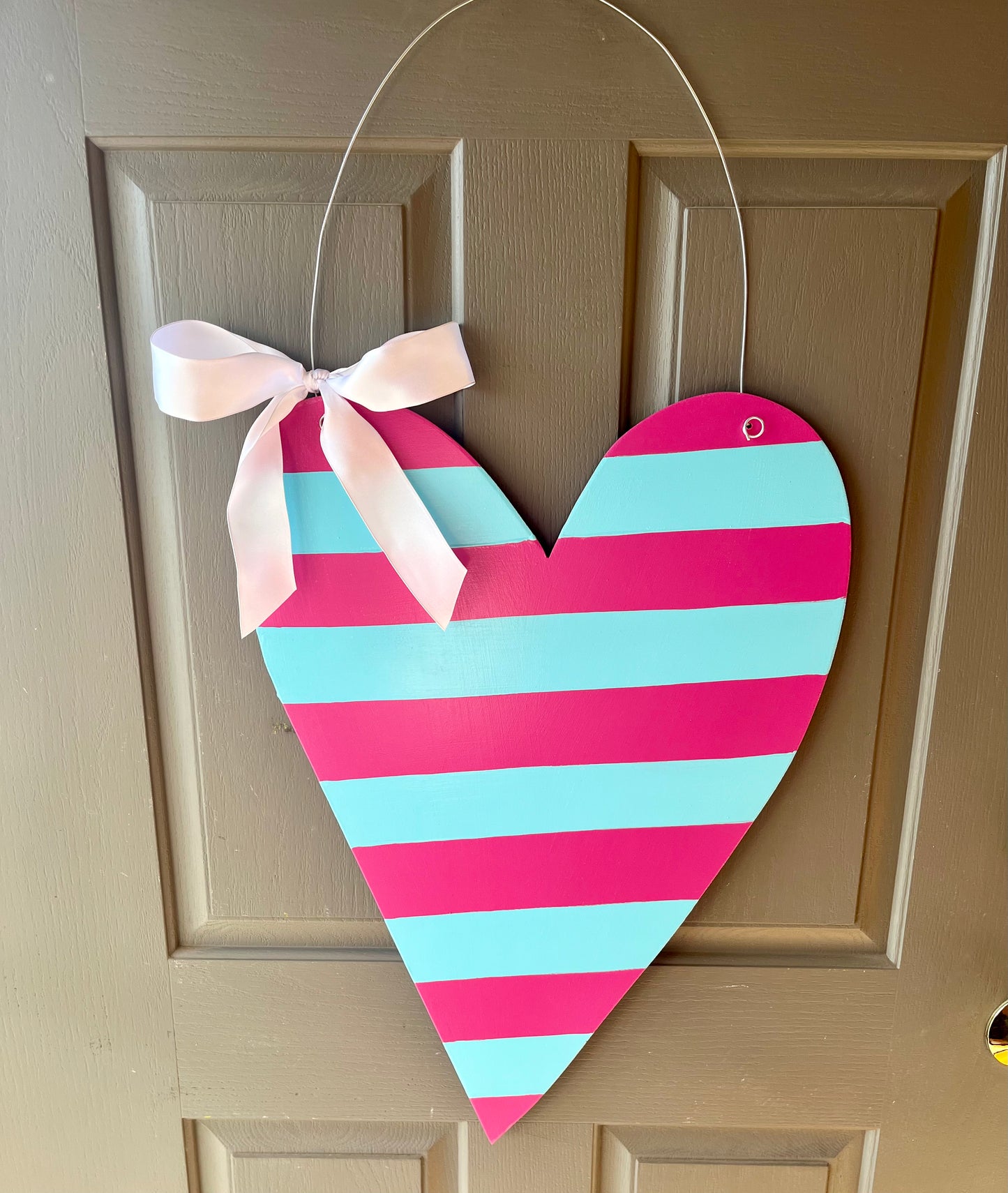 Blue/Pink Stripe Heart - Self Checkout at Creative Collab Collection