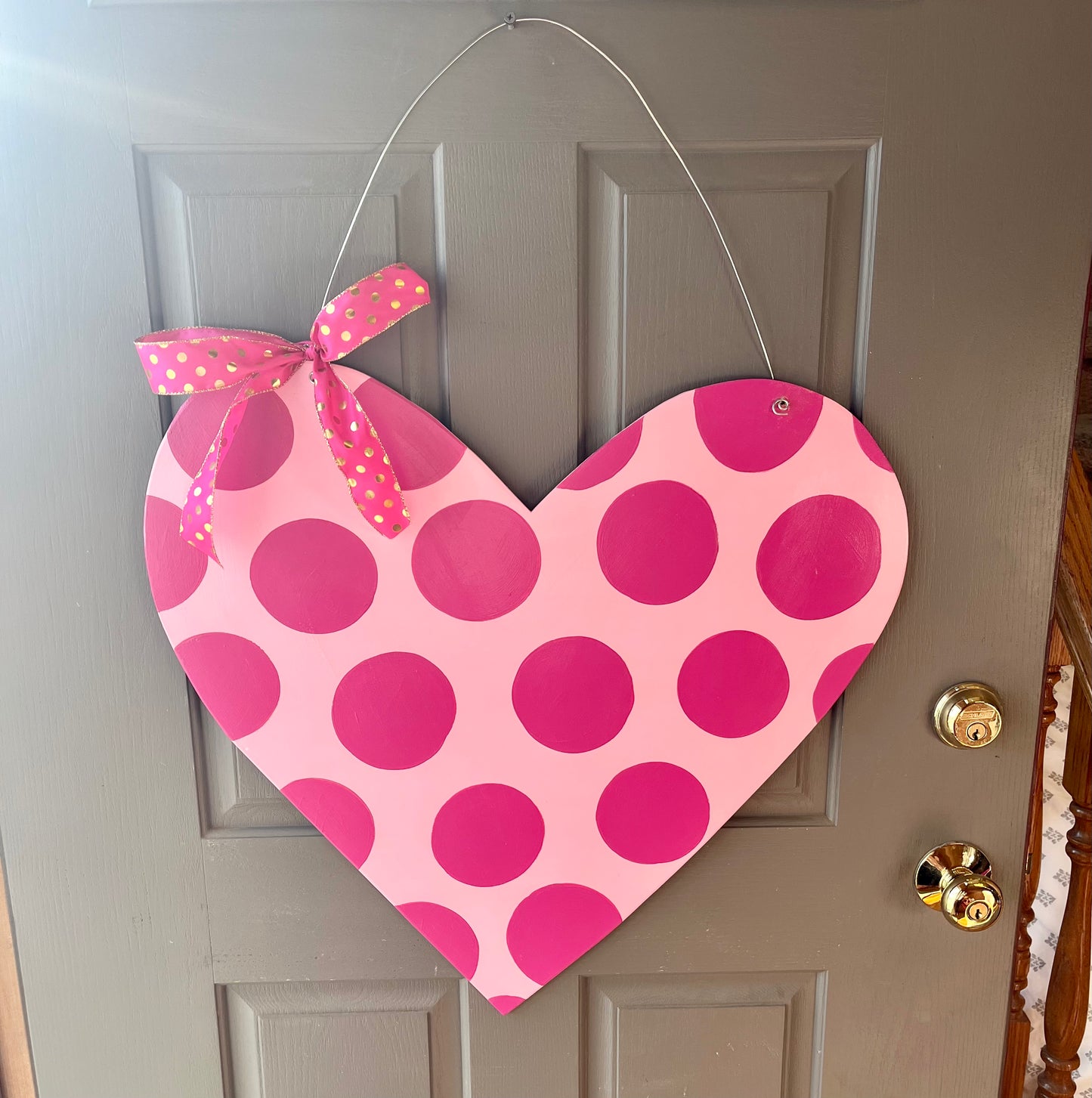 Pink Polka Dot Heart