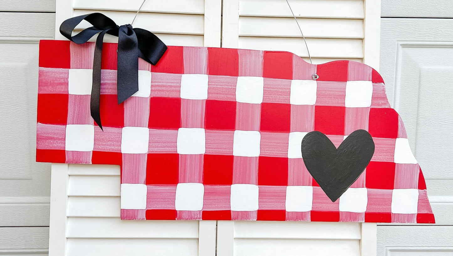 State Red and White Buffalo Plaid